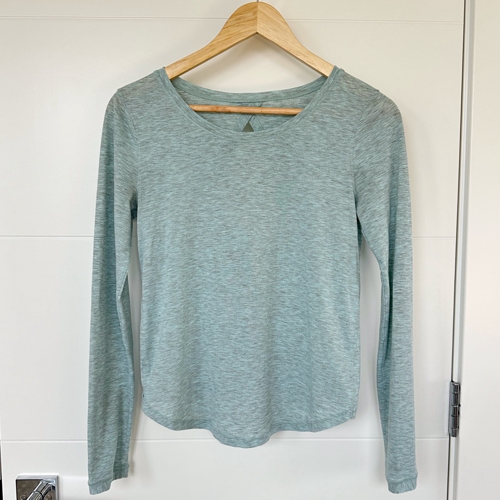 Lululemon Wild Twist Long Sleeve Heathered Tonic Sea Size 2